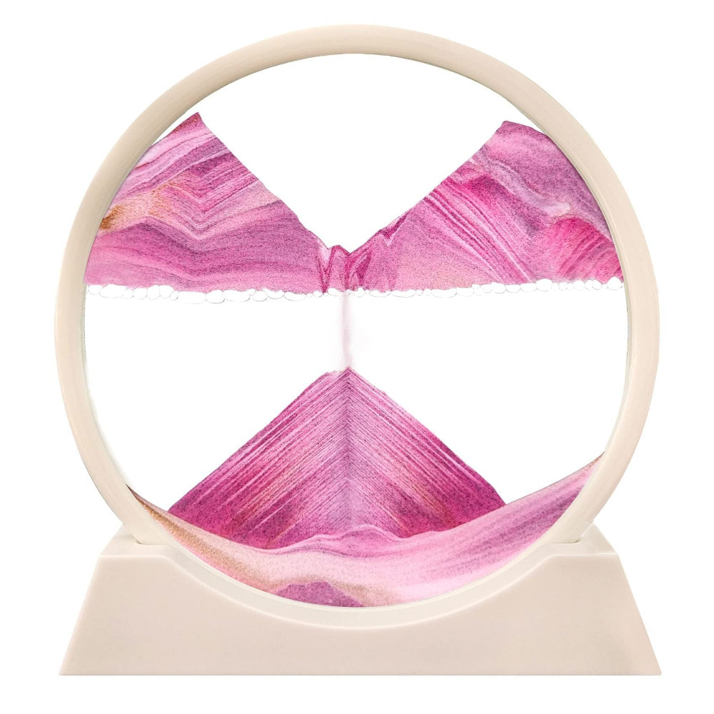 Zandloper kunst voor ontspanning, stressvermindering decoratie, uniek design.