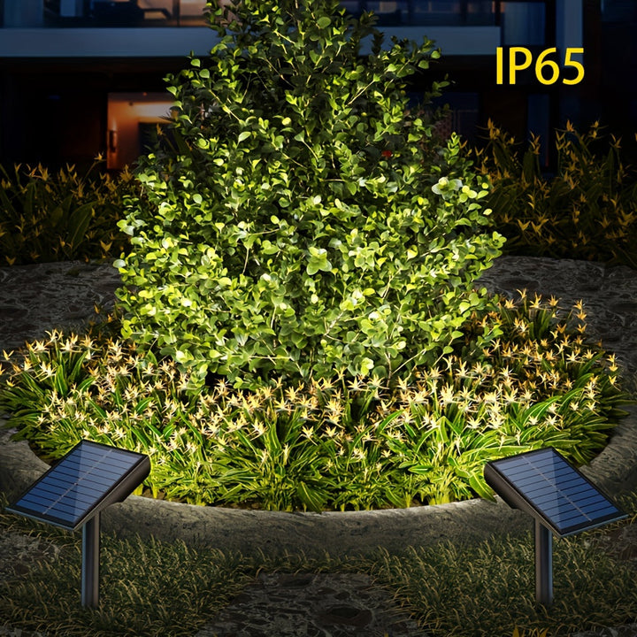 Stijlvolle 9 LED solar tuinlamp, verfraait uw tuin met sfeervolle led verlichting op zonne-energie.