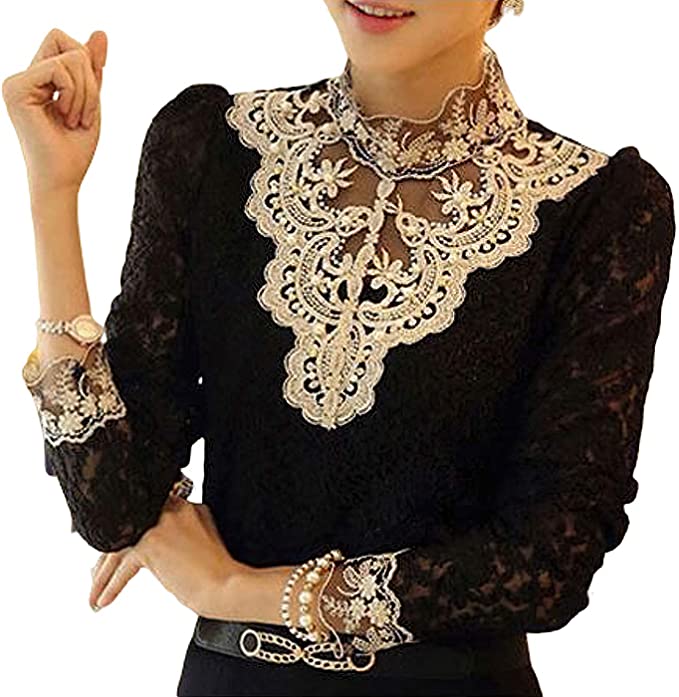 Elegante damesblouse met fijne borduursels en subtiele kanten details. Perfect voor een stijlvolle look.