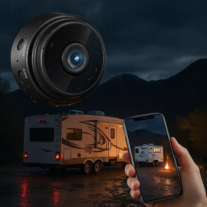 HD draadloze achteruitrijcamera met nachtzicht en waterdichte behuizing voor veilige parkeerhulp.