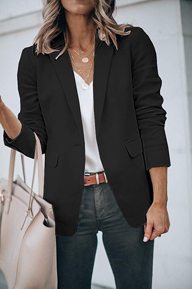 Dames Margaux blazer, effen en stijlvol, voor een moeiteloos elegante look.