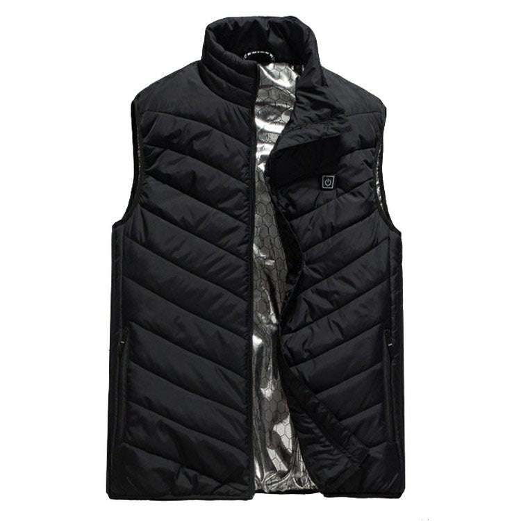 Comfortabel heren verwarmd vest, essentiële winterkleding voor warmte en bescherming tegen de kou.
