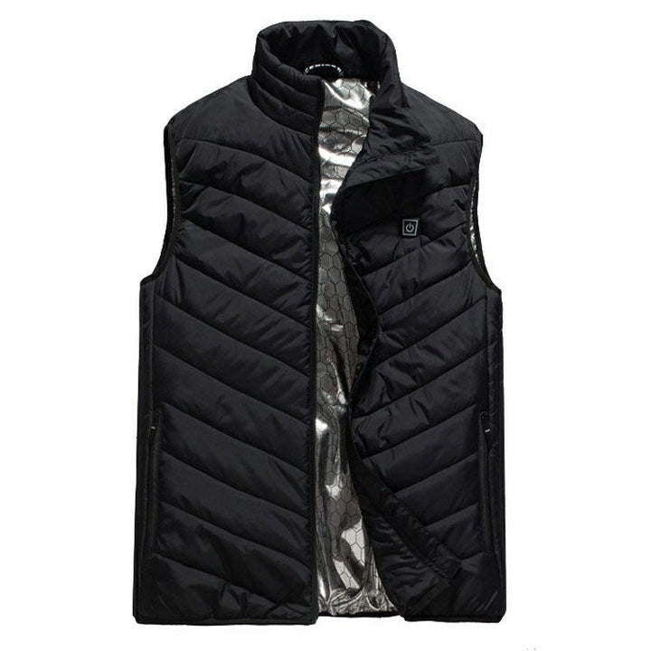 Comfortabel heren verwarmd vest, essentiële winterkleding voor warmte en bescherming tegen de kou.