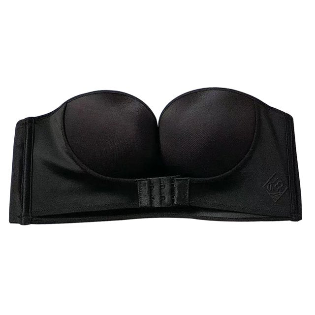 Naadloze comfort bh: strapless push-up met voorsluiting voor dagelijks gebruik.