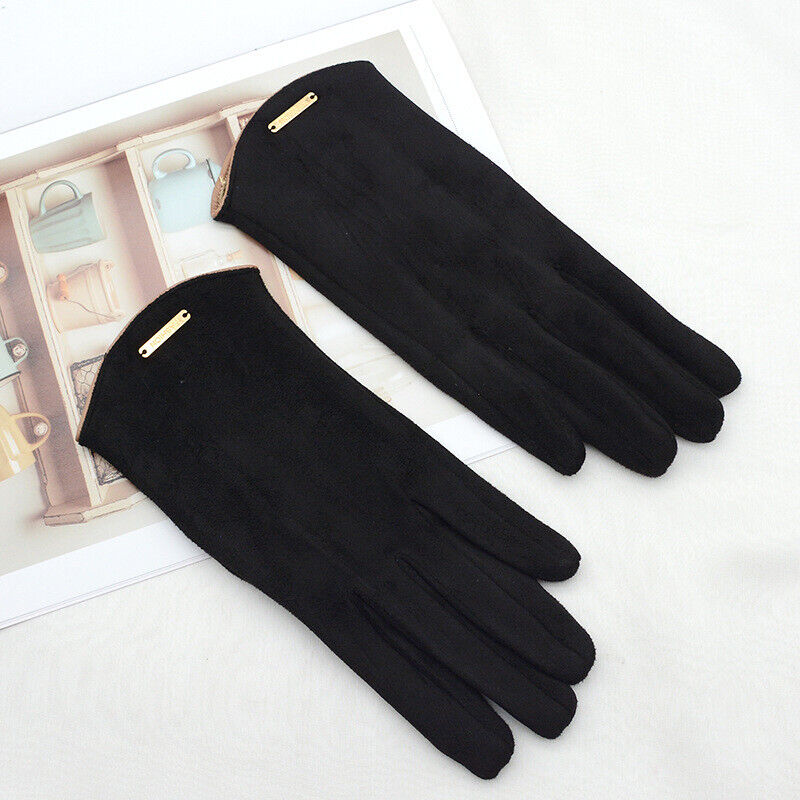 Luxe suède winterhandschoenen voor dames, gevoerd met kasjmier voor extra warmte.