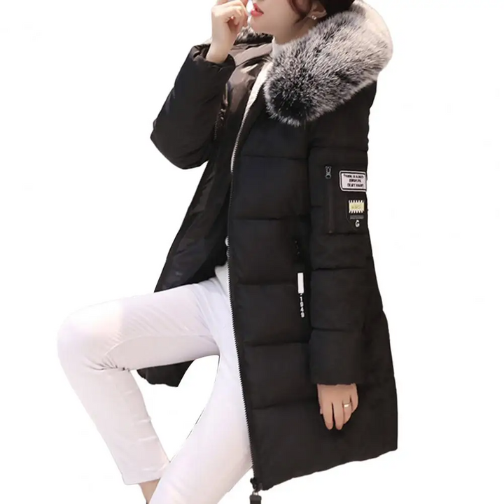 Elinora dames windbestendige winterjas met capuchon, warm en comfortabel. Stijlvolle buitenkleding.