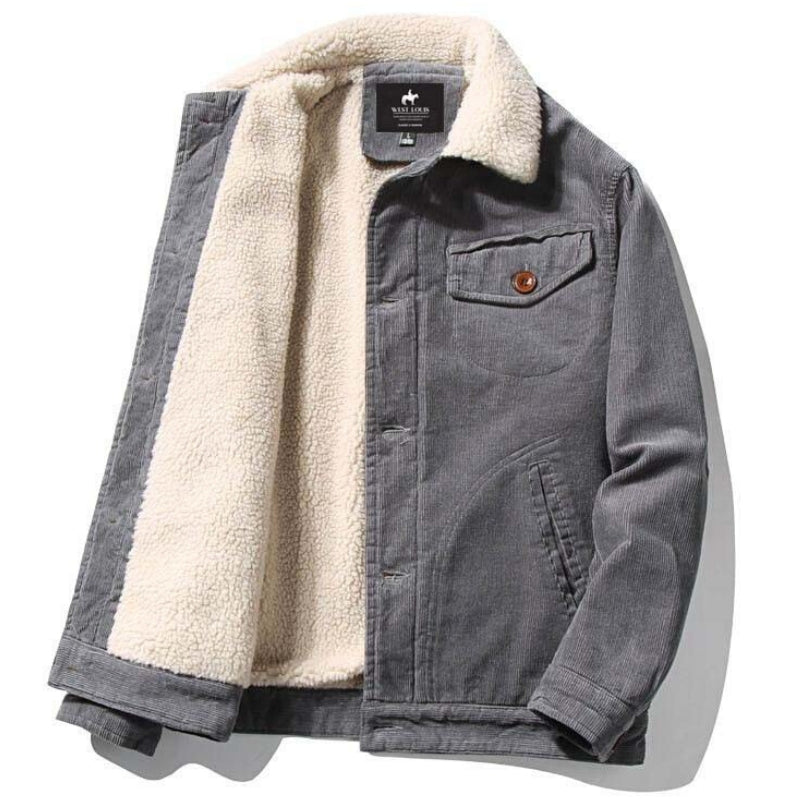 Stijlvol heren corduroy jack voor herfst & winter; warm, trendy casual bovenkleding voor mannen.