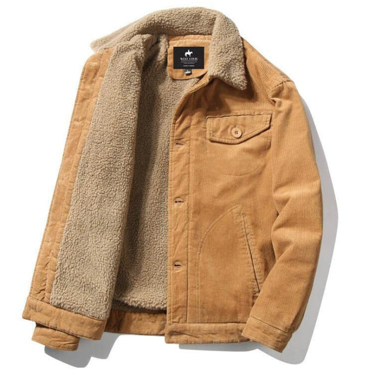 Warm heren winterjack van corduroy, ideaal voor outdoor avonturen. Comfortabel & stijlvol.