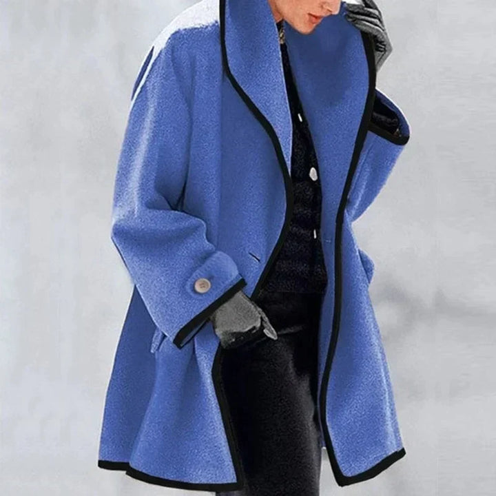 Warme dames winter wollen trenchcoat Emma, elegant en stijlvol voor koude dagen.