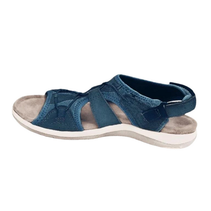 "Blauwe Ursula orthopedische sandalen, stijlvol en comfortabel, bieden ultieme voetondersteuning en zijn ideaal voor dagelijk