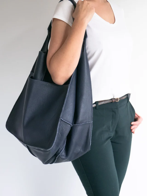 Dames strandtas Maxine, klassiek retro design, perfect voor vakantie en strand.
