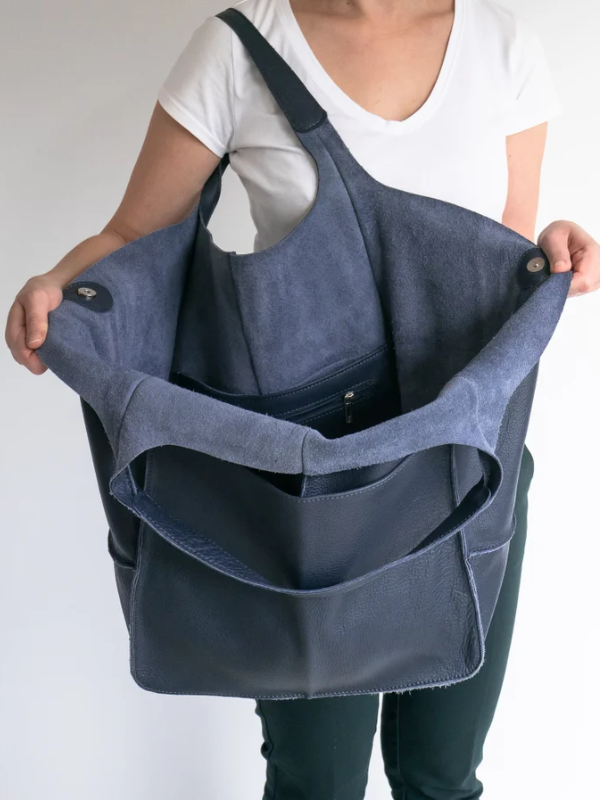 Grote retro strandtas Maxine voor dames, veelzijdig en stijlvol voor elk uitje.