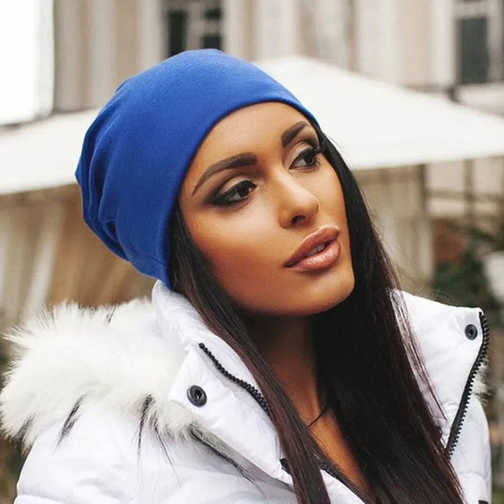 Dames Beanie Amy: Zachte en stijlvolle wintermuts van comfortabele katoenmix. Warm, modieus en rekbaar voor dames.