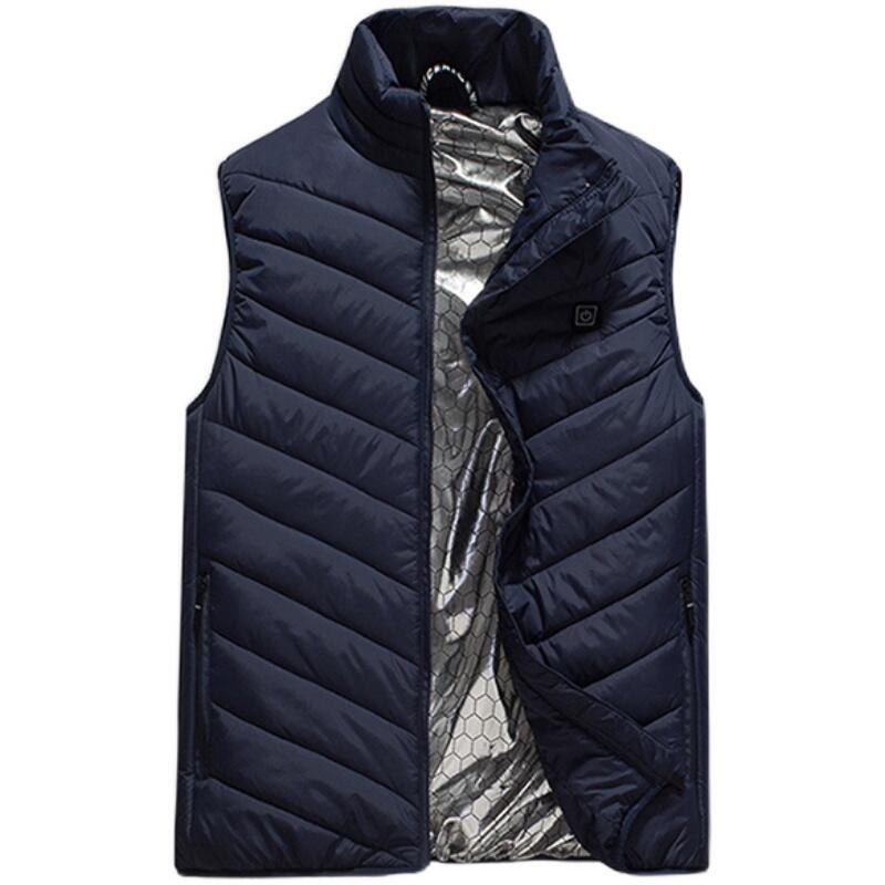 Stijlvol verwarmd vest voor mannen, USB oplaadbaar voor constante warmte tijdens diverse buitenactiviteiten.