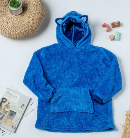 Warme en comfortabele kinder deken hoodie, perfecte winterkleding voor jongens en meisjes.