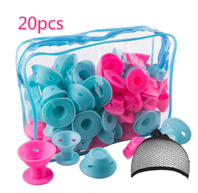 Unisex hittevrije haarkrullers set voor natuurlijke, gezonde krullen. Geen hittebeschadiging voor elk haartype.