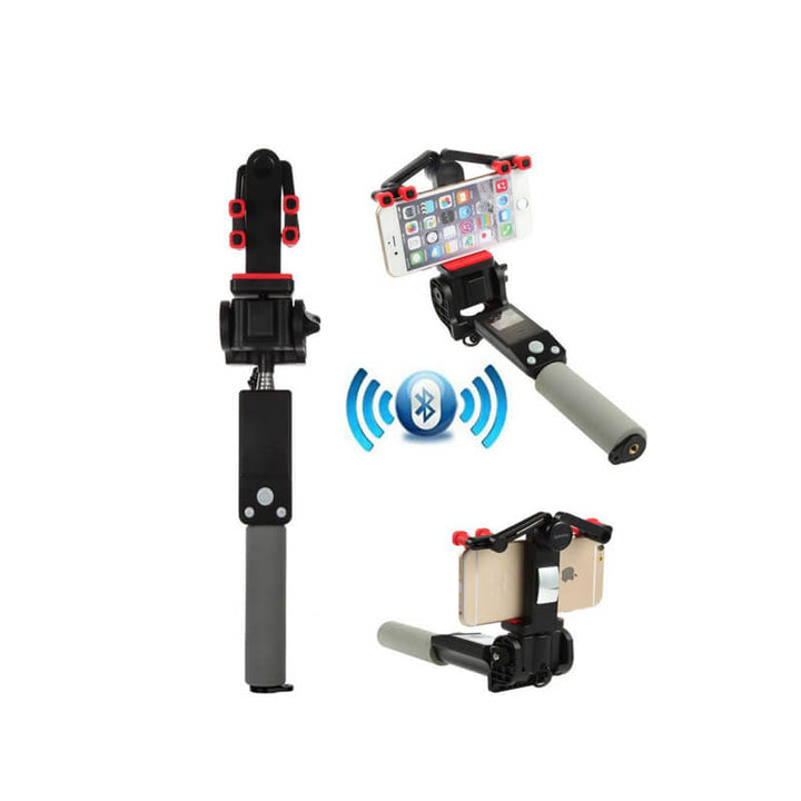Bluetooth selfie stick SpinShot, 360° draaibaar, maakt het makkelijk om met je smartphone te vloggen.