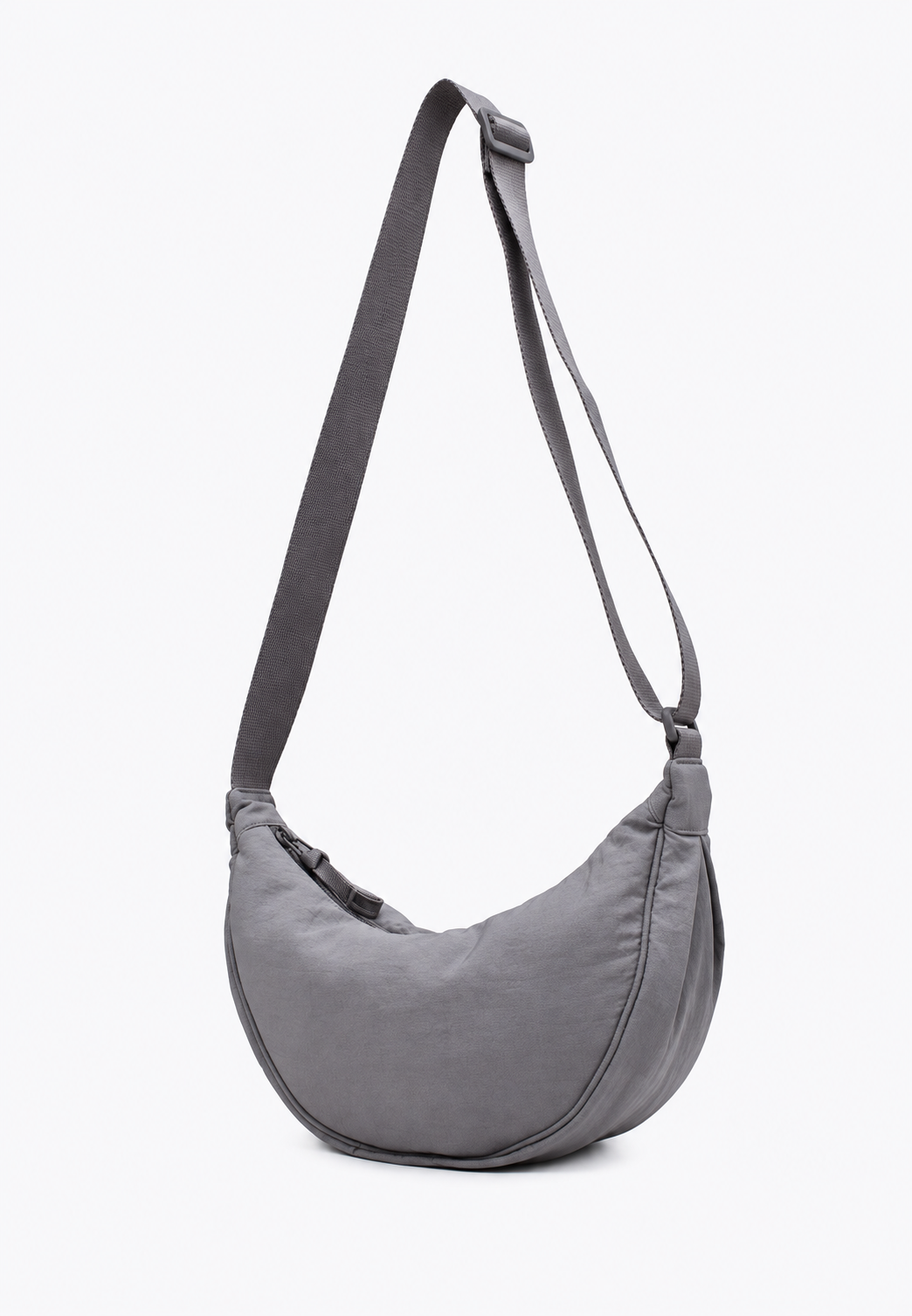 Dagelijkse nylon schoudertas dames, halvemaan model, verstelbare riem voor elke stijl.