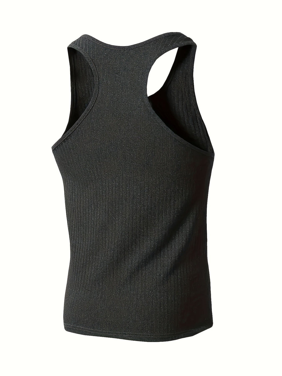 Trendy heren tanktop gebreid met streepjes, perfect voor casual outfits.