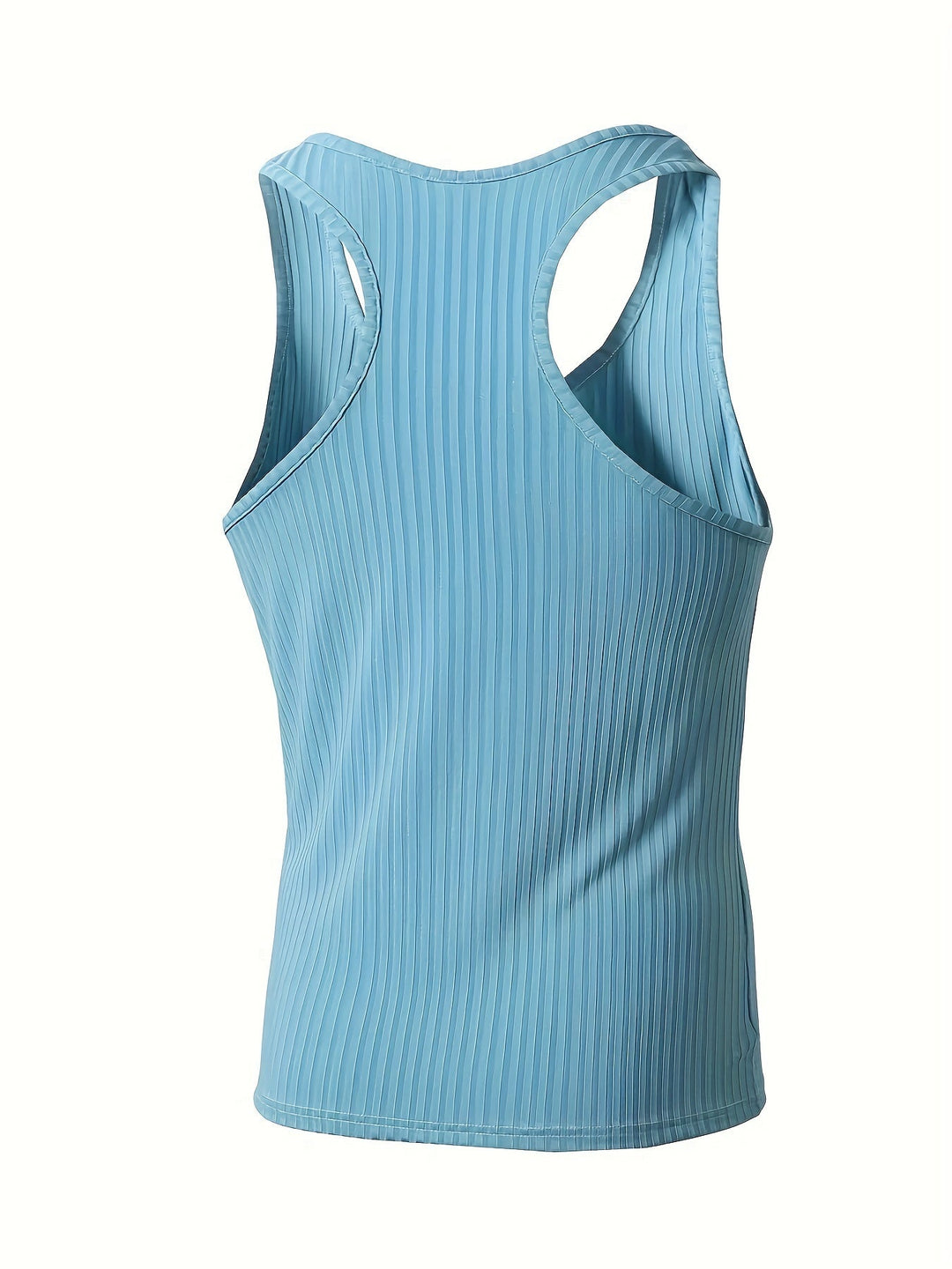 Lente/zomer heren tanktop, gebreid en comfortabel, met streep dessin.
