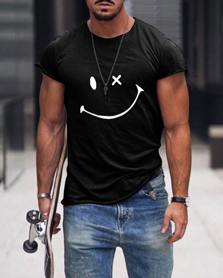 Ademend heren T-shirt met korte mouwen en ronde hals, perfect voor warme zomerdagen. Zachte stof, casual pasvorm.