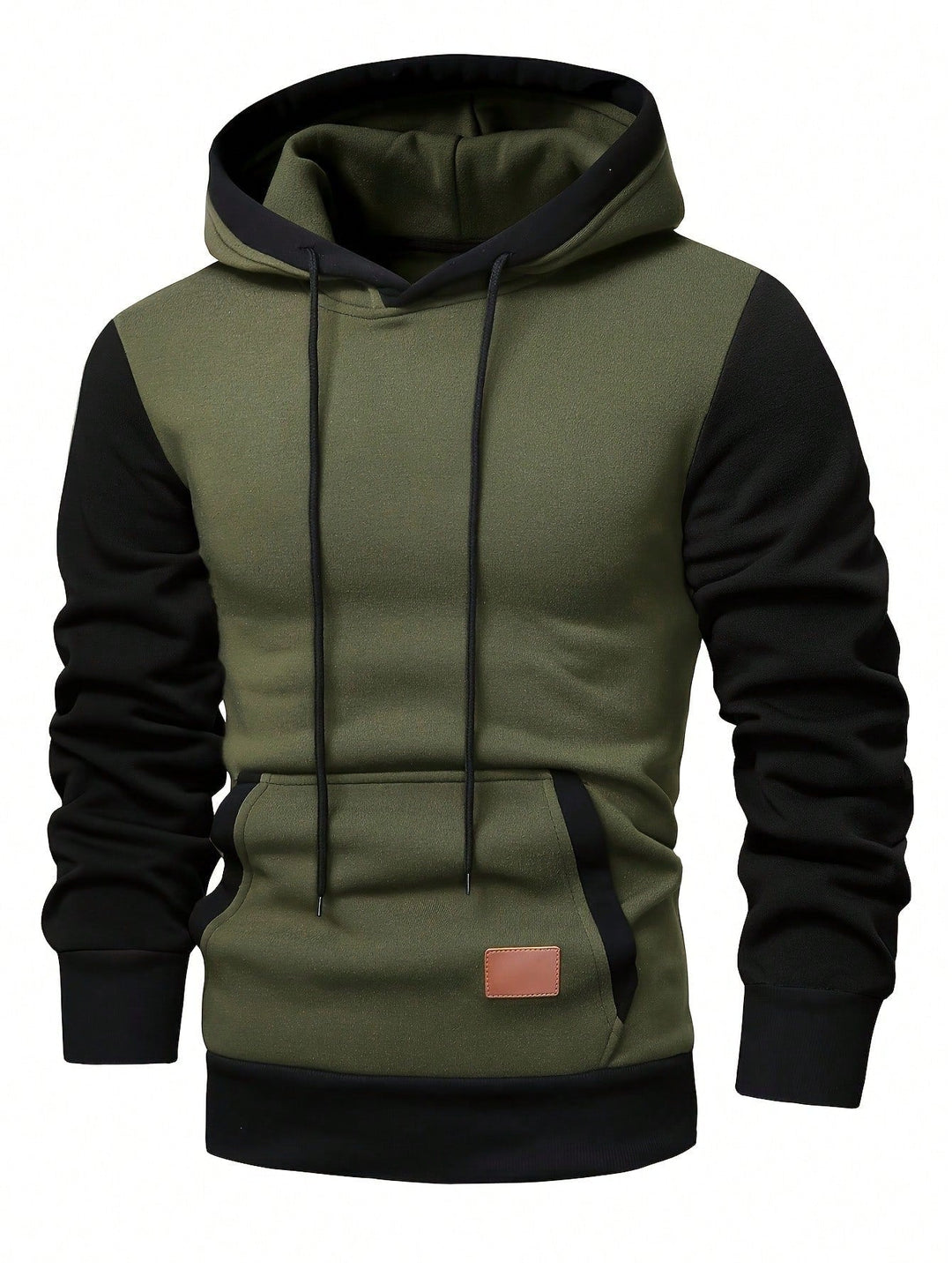 Comfortabele heren trui, casual hoodie met moderne kleurenblokken; ideaal voor dagelijks gebruik.