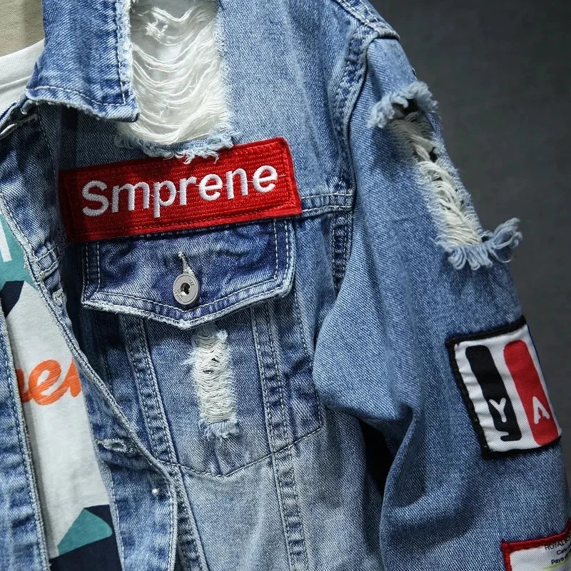 Stijlvolle heren denim jas, comfortabel jack voor een stoere en avontuurlijke uitstraling. Perfecte streetwear bovenkleding.