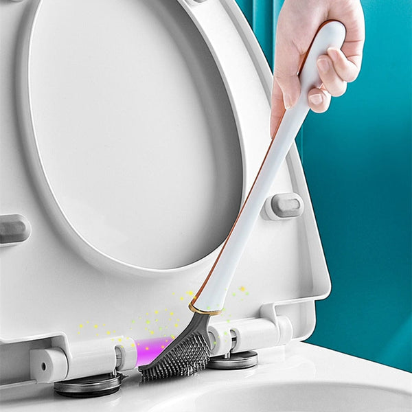 Duurzame siliconen toilettenborstel; beter dan traditionele borstels. Zorgt voor optimale hygiëne in huis.