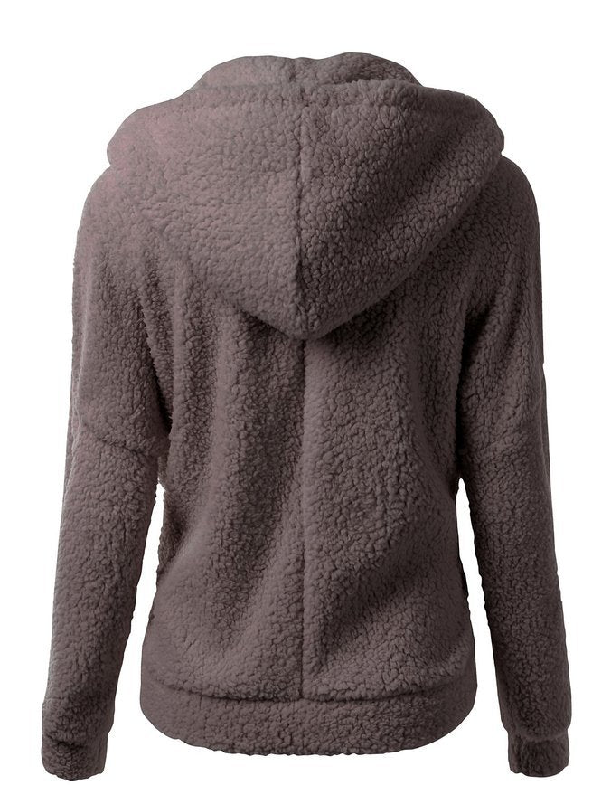 Dames casual fleece vest met rits, warmte en stijl gecombineerd.