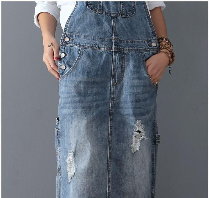 Elegante Eliza denim jurk, veelzijdig te combineren voor zowel casual als geklede winteroutfits.