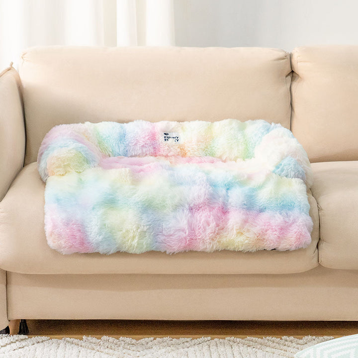 Rond pluche hondenbed PlushNest voor kleine tot middelgrote honden, comfortabele slaapplek.