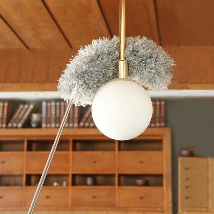 Stofvrij huis met wasbare telescopische plumeau. Moeiteloos afstoffen van hoge meubels en plafonds.