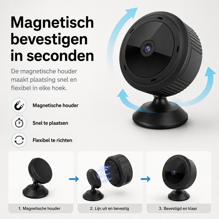 Babyfoon met 1080P HD video, WiFi connectiviteit en IR nachtzicht, voor veilige bewaking van je kindje.