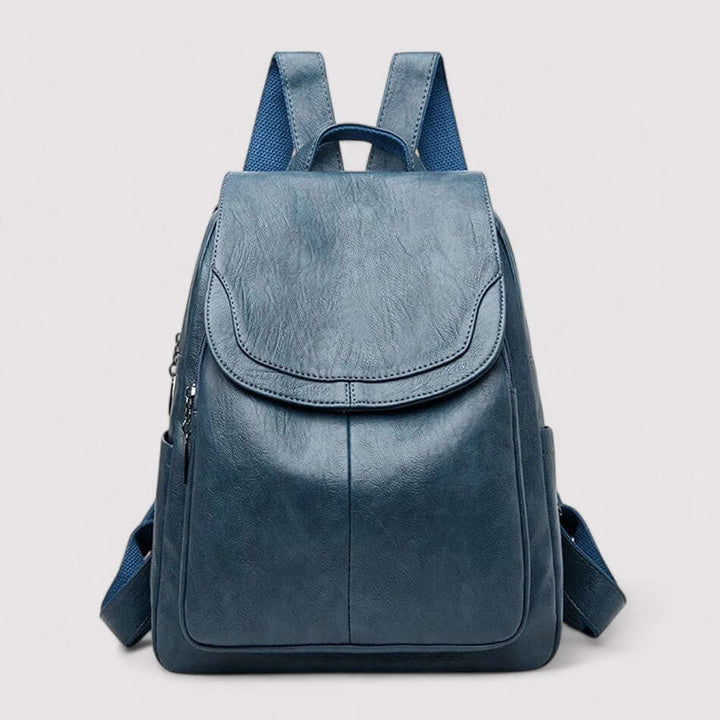 Elegante leren damesrugzak, multifunctioneel als schoudertas of handtas, met veilige rits.
