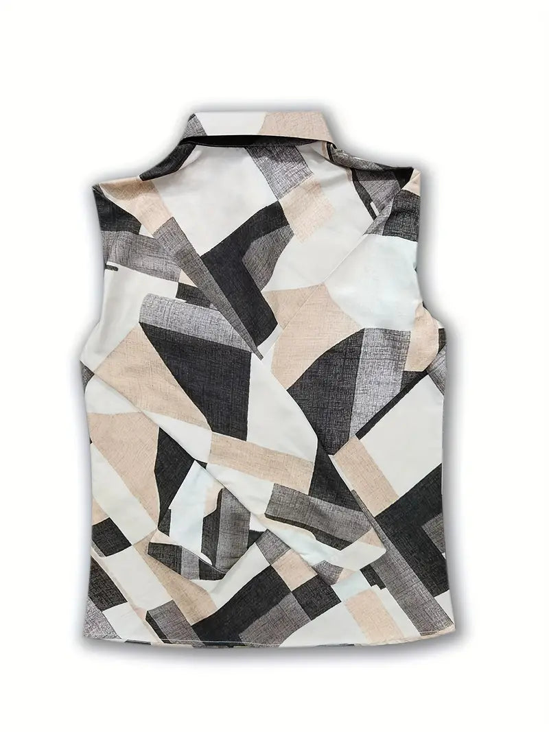 Modieuze damesblouse met uniek patroon, elegant en comfortabel, een veelzijdige lente/zomer top.