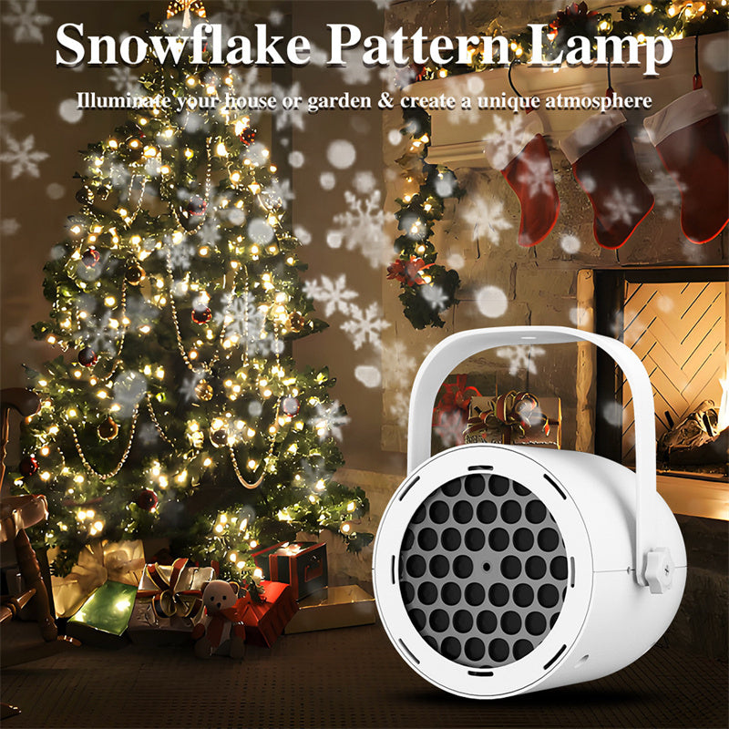 Feestelijke LED sneeuwvlokken projectielamp, een veelzijdig sfeerlicht voor alle feestdagen en evenementen.