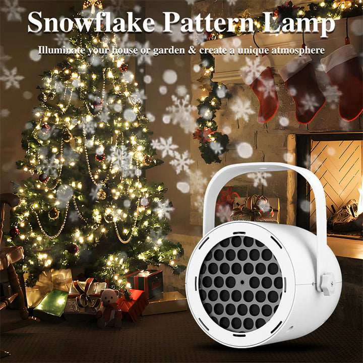 Feestelijke LED sneeuwvlokken projectielamp, een veelzijdig sfeerlicht voor alle feestdagen en evenementen.