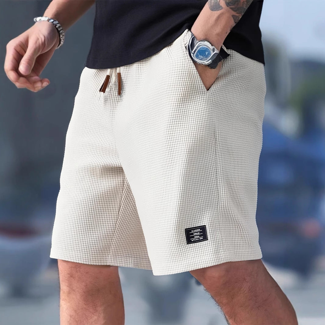Ademende heren sportshorts, perfecte vrijetijdskleding voor de zomer met functionele zakken.