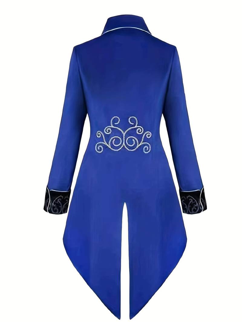 Cosplay heren blazer, gotisch-steampunk thema, voor fantasie-evenementen en verkleedfeesten.