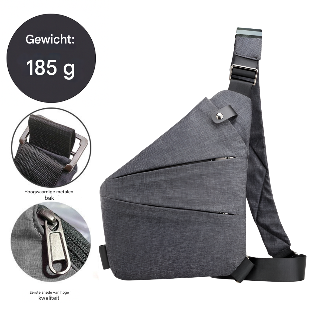 Unisex antidiefstal crossbodytas, lichtgewicht en veilig voor al je essentials.