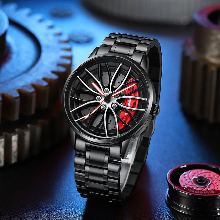 Heren sporthorloge RaceVision met precisie uurwerk en gedurfd racewagen thema.