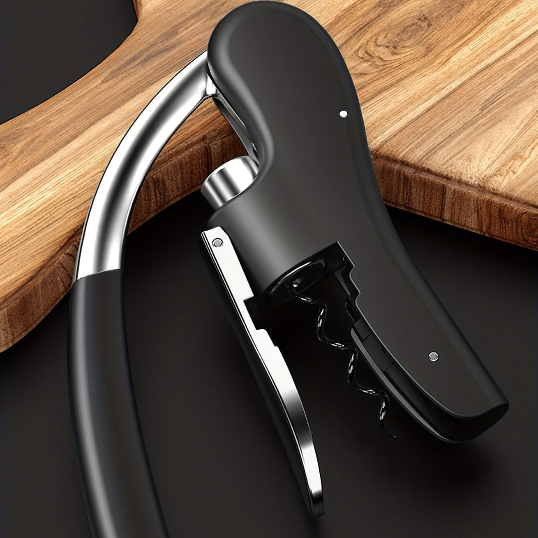 Compacte en veilige flesopener, een essentieel keukenaccessoire voor wijnliefhebbers.