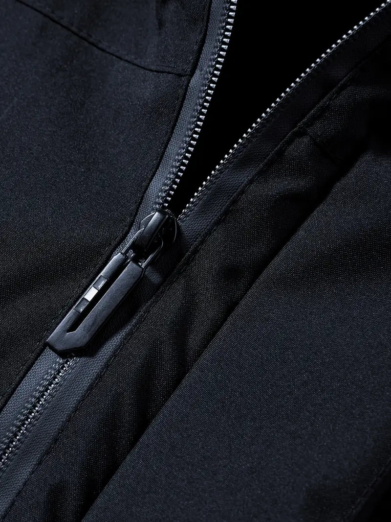 Robuuste heren winterjas, waterdichte parka met regular fit, warm en ademend voor buitenkleding.