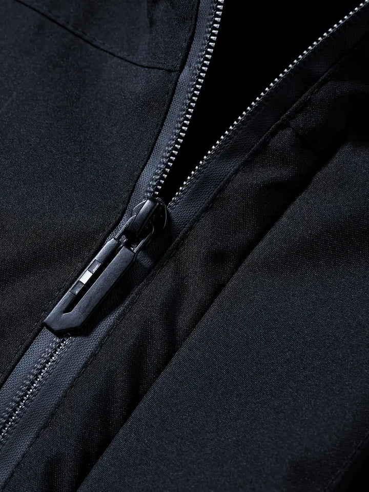Robuuste heren winterjas, waterdichte parka met regular fit, warm en ademend voor buitenkleding.