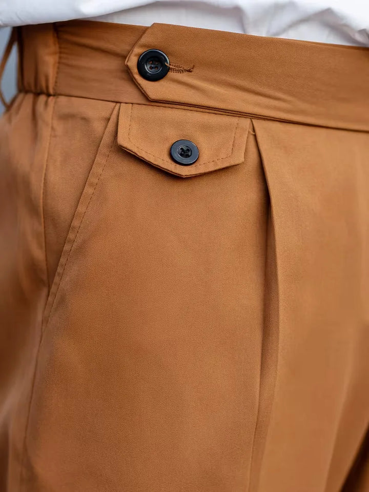 Moderne heren broek, cropped straight leg, veelzijdig voor casual en smart outfits.