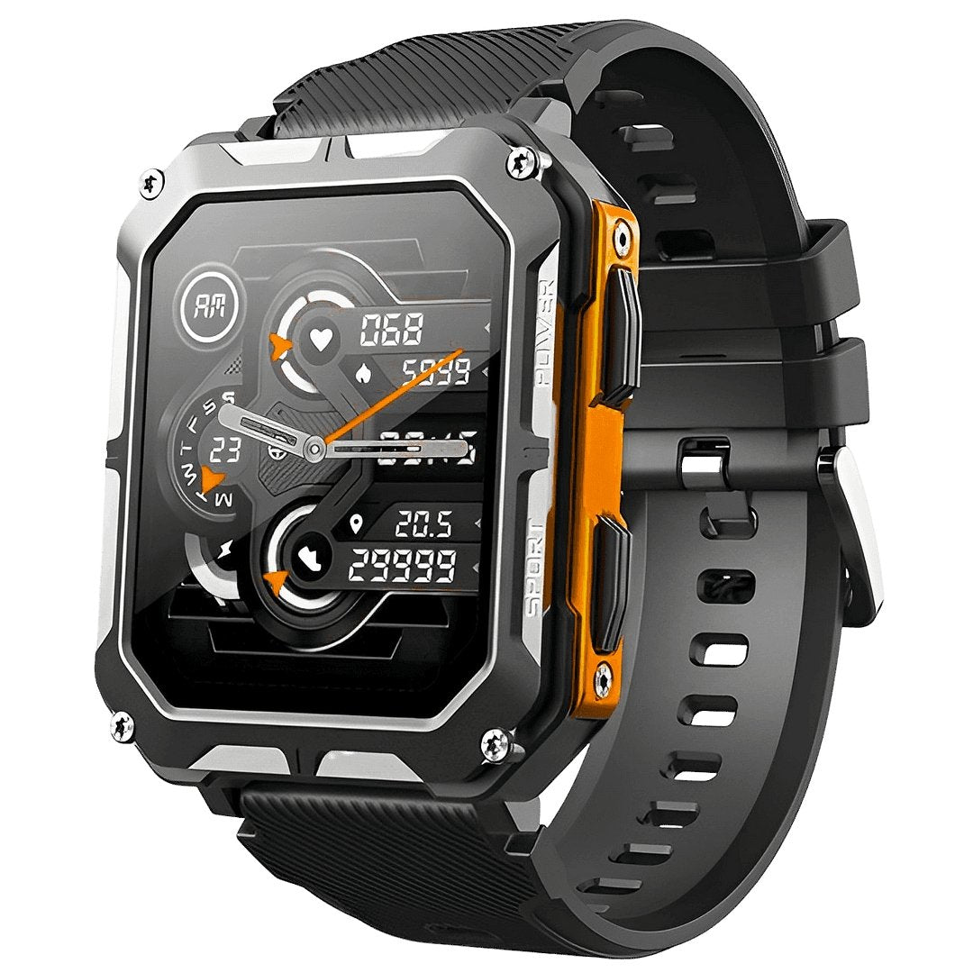 Onverwoestbaar herenhorloge, deze robuuste smartwatch is ideaal voor intensieve sport en outdoor avonturen.