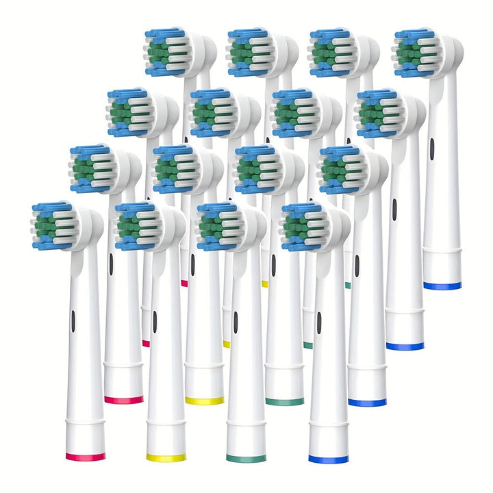 16 vervangende tandenborstelkoppen voor elektrische tandenborstels; essentiële mondhygiëne.