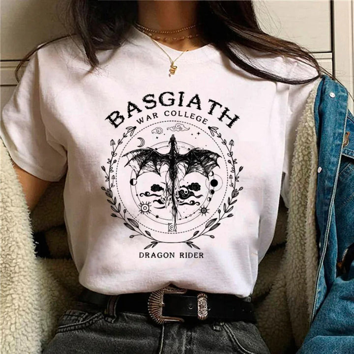 Duurzaam Basgiath War College sweatshirt, fantasy kleding geïnspireerd op de populaire Fourth Wing boeken serie.