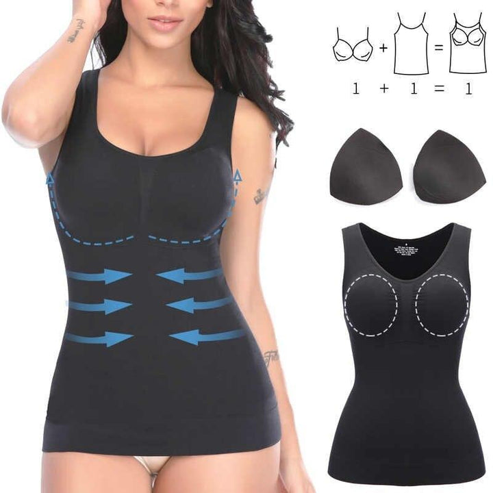 Zachte, onzichtbare dames body shaper cami, voor een gestroomlijnd uiterlijk en dagelijks comfort.