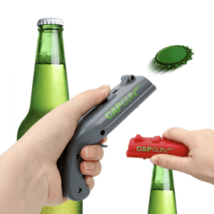 Beleef plezier met deze schietende flesopener, een must-have voor elk feestje en bieropener.